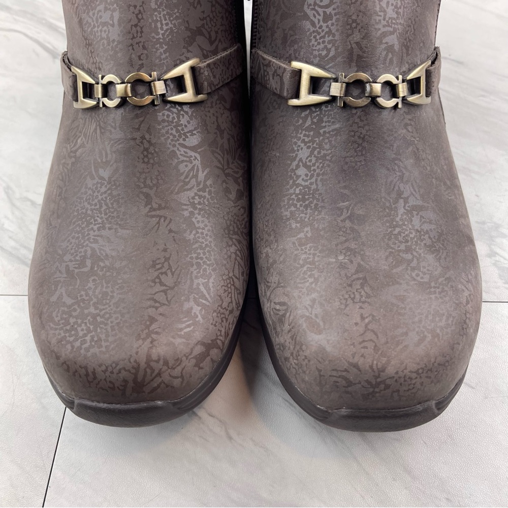 -Drew Blossom Orthopedic Brown Foil Gold Women's Size 11.5 W Wide Booties Shoe - Picture 6 of 15
